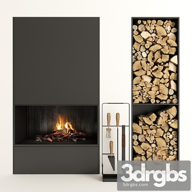 Fireplace Modern 35 3dsmax Download - thumbnail 1