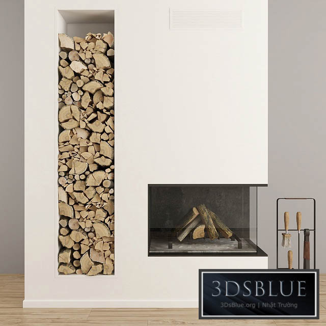 Fireplace modern 38 3DS Max - thumbnail 3