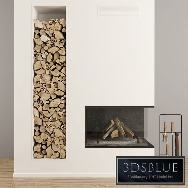 Fireplace modern 38 3DS Max - thumbnail 3