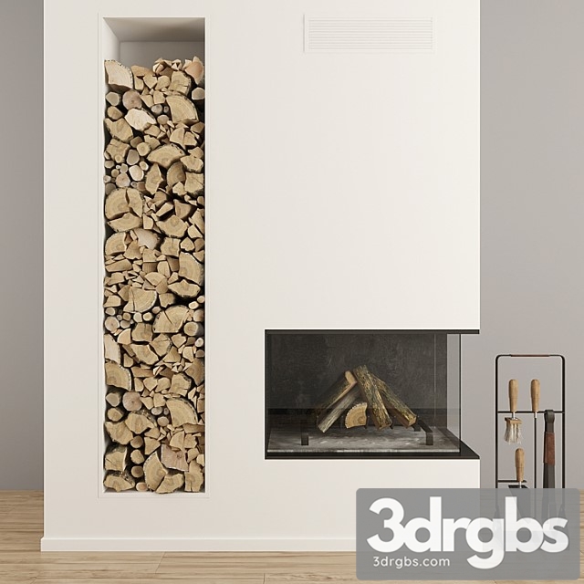 Fireplace Modern 38 3dsmax Download - thumbnail 1