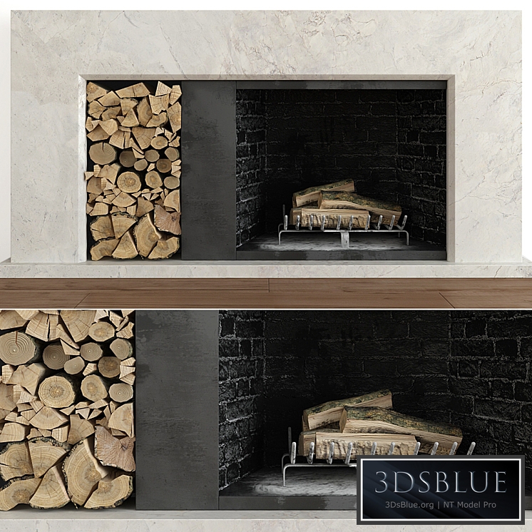 Fireplace modern 3DS Max - thumbnail 3