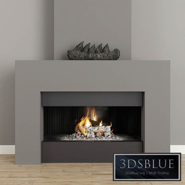 Fireplace modern 40 3DS Max - thumbnail 3