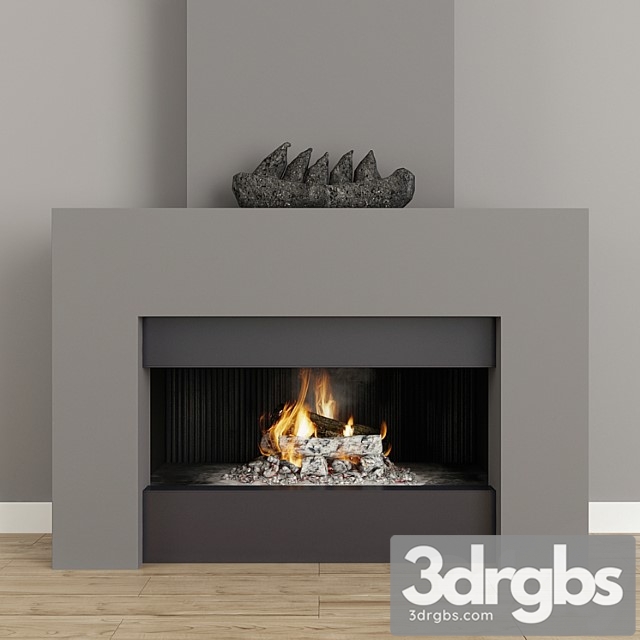 Fireplace modern 40 3dsmax Download - thumbnail 1