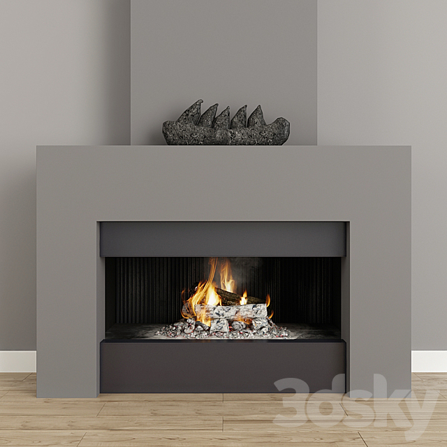 Fireplace modern 40 3DSMax File - thumbnail 1