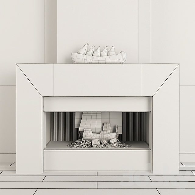 Fireplace modern 40 3DSMax File - thumbnail 3