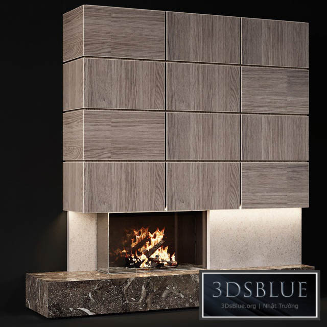 Fireplace modern 45 3DS Max - thumbnail 3