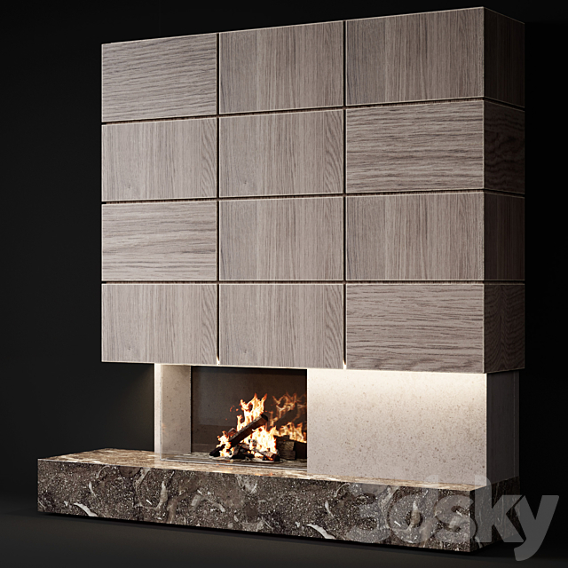 Fireplace modern 45 3DSMax File - thumbnail 3