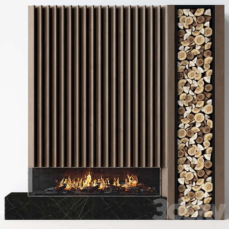 Fireplace modern 55 3DS Max - thumbnail 1