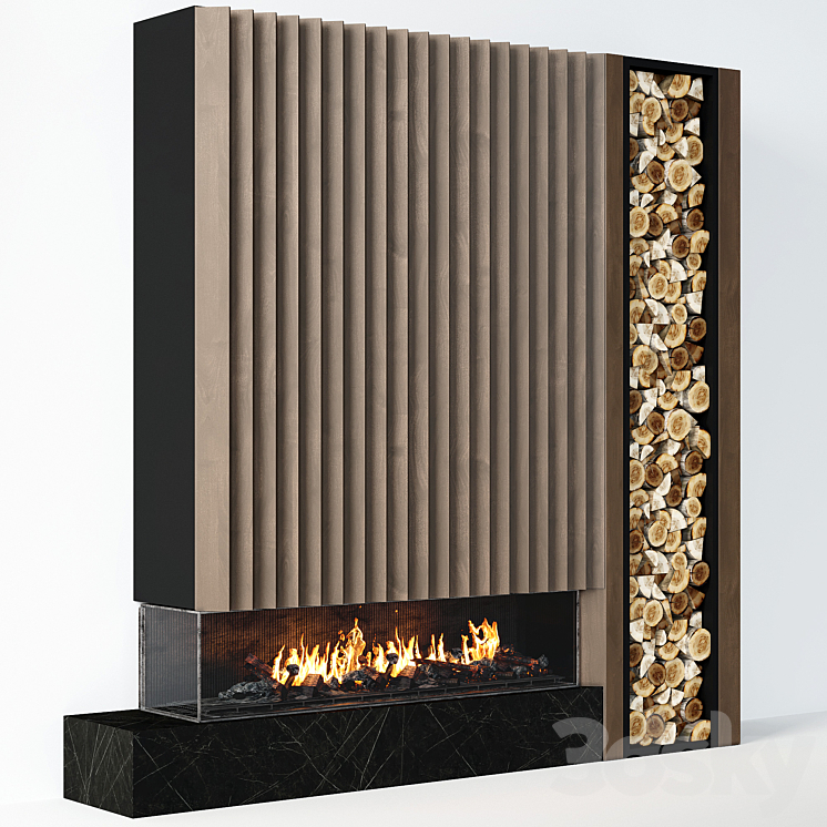 Fireplace modern 55 3DS Max - thumbnail 2