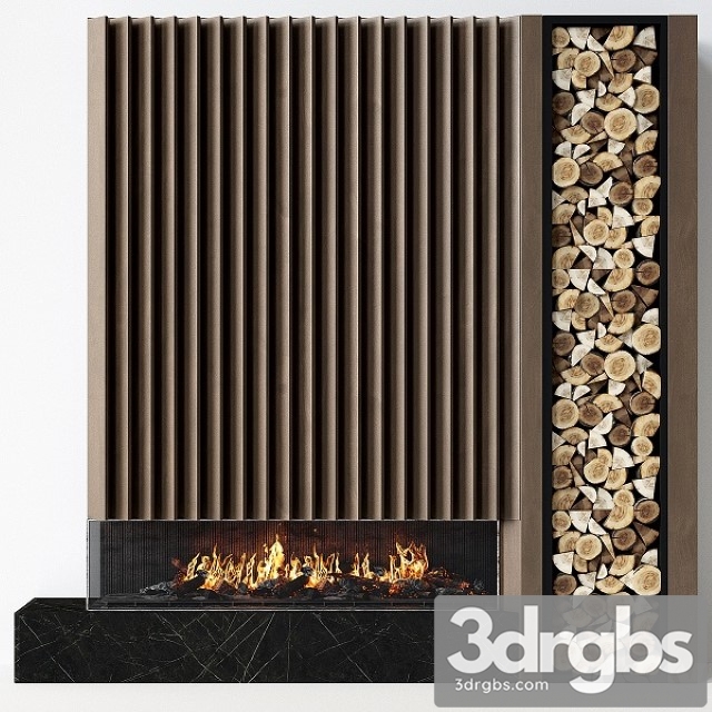 Fireplace Modern 55 3dsmax Download - thumbnail 1