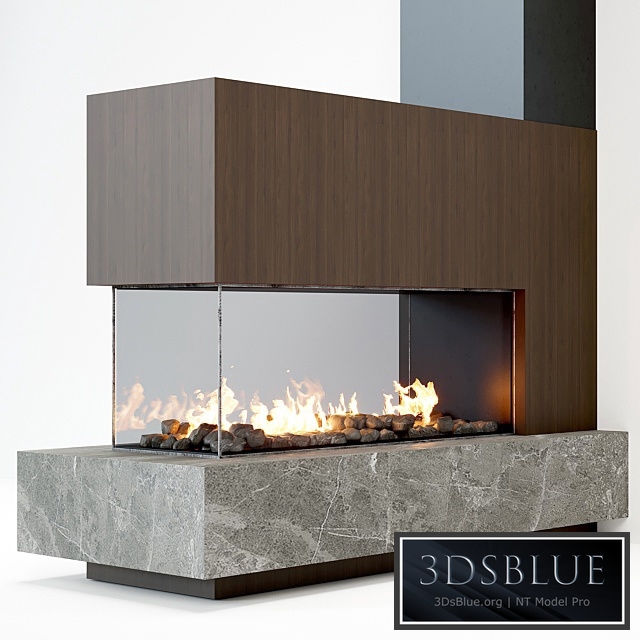 Fireplace modern 62 3DS Max - thumbnail 3