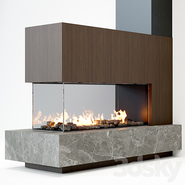 Fireplace modern 62 3DSMax File - thumbnail 1