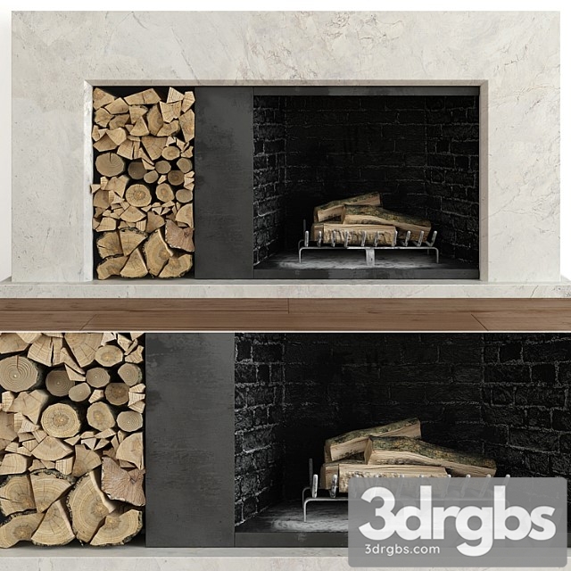 Fireplace modern_2 3dsmax Download - thumbnail 1