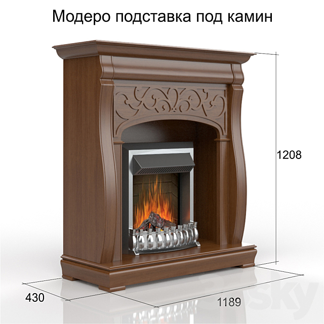 Fireplace modernizing Loran Furniture 3ds Max - thumbnail 1