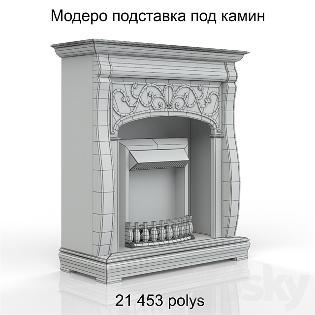 Fireplace modernizing Loran Furniture 3ds Max - thumbnail 2