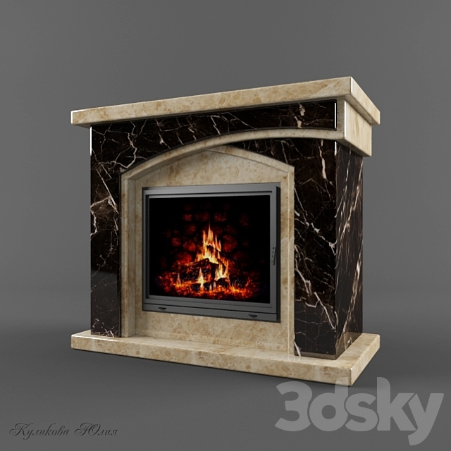 Fireplace No. 13_2 3DS Max Model - thumbnail 2