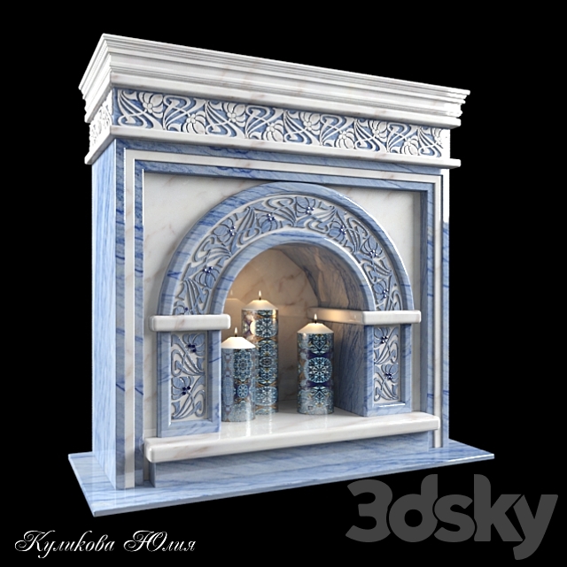 Fireplace No. 16 3DS Max Model - thumbnail 2