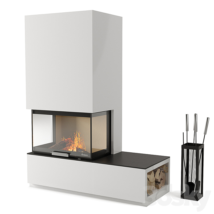 Fireplace Nordpeis 3DS Max - thumbnail 1