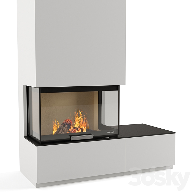 Fireplace Nordpeis 3DS Max - thumbnail 2