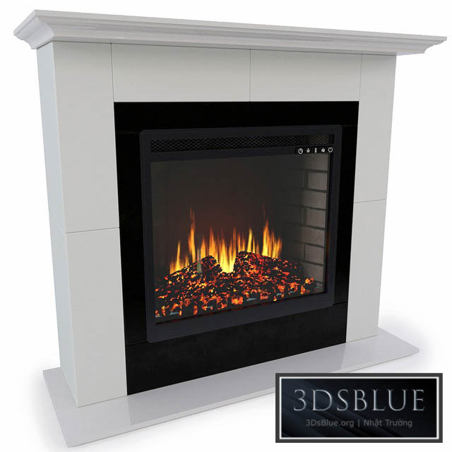 Fireplace Royal Flame Suite Alabaster with Fireplace Vision 23 Led Fx 3DS Max - thumbnail 3