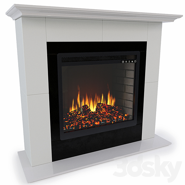 Fireplace Royal Flame Suite Alabaster with Fireplace Vision 23 Led Fx 3DSMax File - thumbnail 1