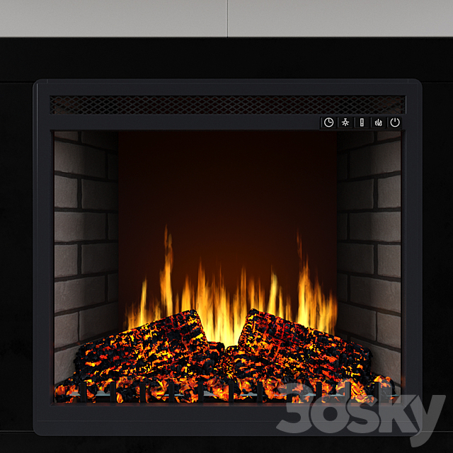 Fireplace Royal Flame Suite Alabaster with Fireplace Vision 23 Led Fx 3DSMax File - thumbnail 2