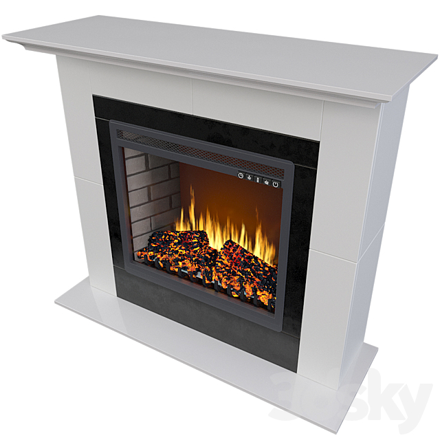 Fireplace Royal Flame Suite Alabaster with Fireplace Vision 23 Led Fx 3DSMax File - thumbnail 3