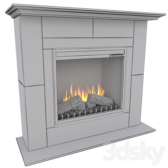 Fireplace Royal Flame Suite Alabaster with Fireplace Vision 23 Led Fx 3DSMax File - thumbnail 4