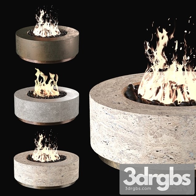 Fireplace Set 3dsmax Download - thumbnail 1