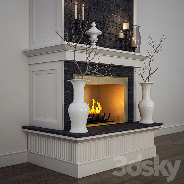 Fireplace set 3DSMax File - thumbnail 2