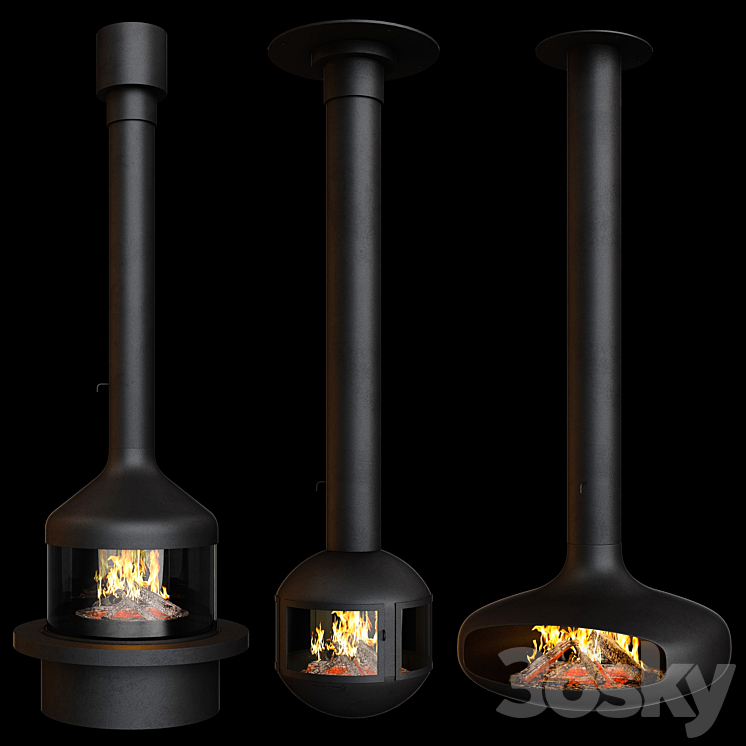 Fireplace set Focus Creation 1 (4 options) 3DS Max - thumbnail 2