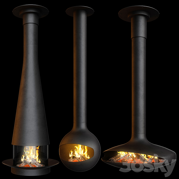 Fireplace set Focus Creation 2 3DS Max - thumbnail 2