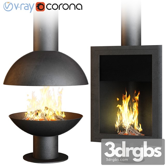 Fireplace set Focus Creation 3 4 Options 3dsmax Download - thumbnail 1