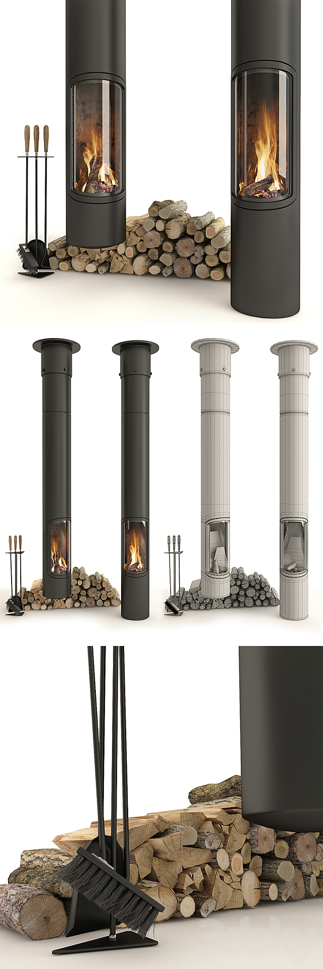 Fireplace Slimfocus 3DS Max Model - thumbnail 2