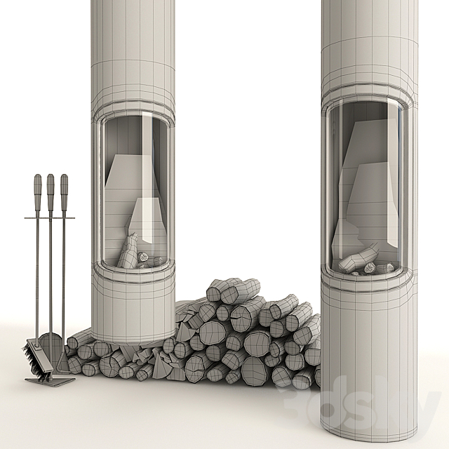 Fireplace Slimfocus 3DS Max Model - thumbnail 3