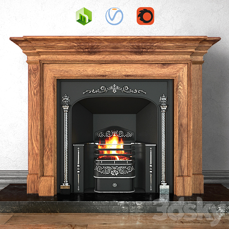 Fireplace Stovax – Regency hob grate 3DS Max - thumbnail 1