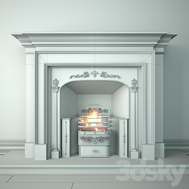 Fireplace Stovax – Regency hob grate 3DSMax File - thumbnail 3