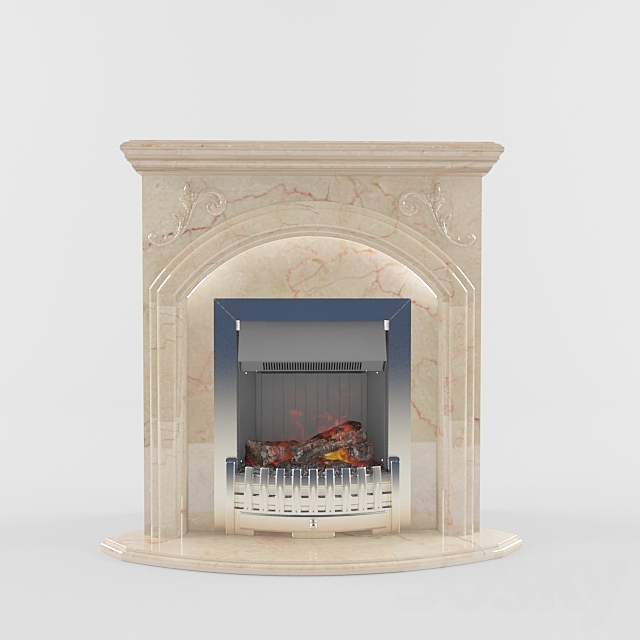 Fireplace with backlight 3DSMax File - thumbnail 1