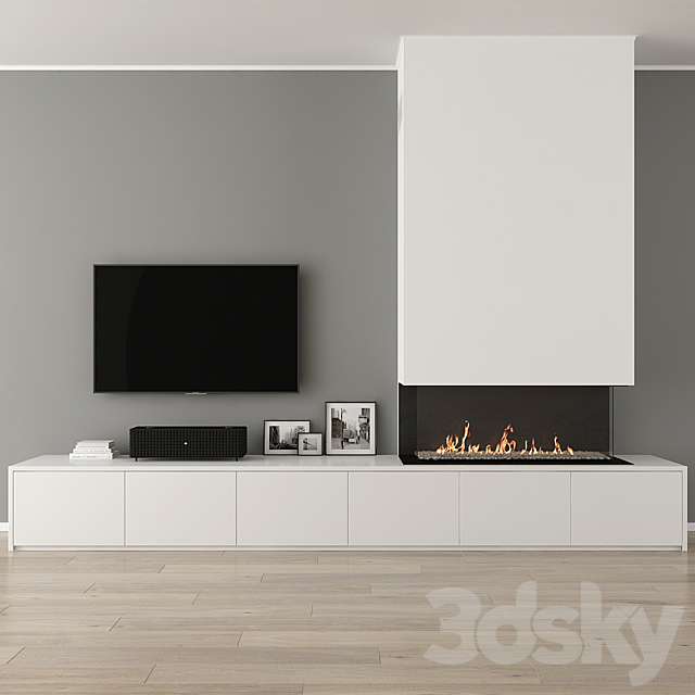 Fireplace with decor 31 3DSMax File - thumbnail 1