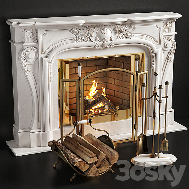 Fireplace_Louis_XIV 3DSMax File - thumbnail 1