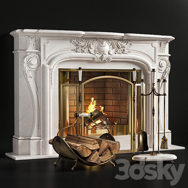 Fireplace_Louis_XIV 3DSMax File - thumbnail 2