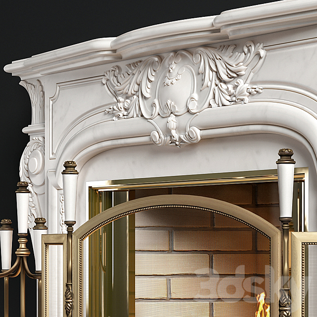 Fireplace_Louis_XIV 3DSMax File - thumbnail 4