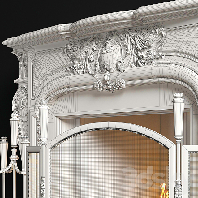 Fireplace_Louis_XIV 3DSMax File - thumbnail 5