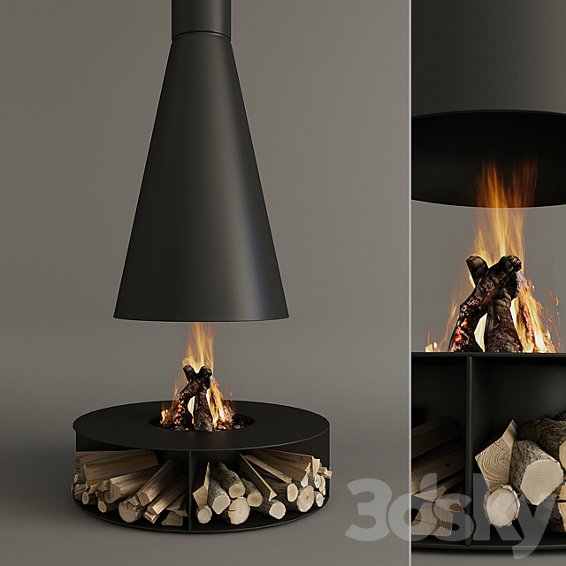 Fireplace_Modern_10 3DSMax File - thumbnail 1