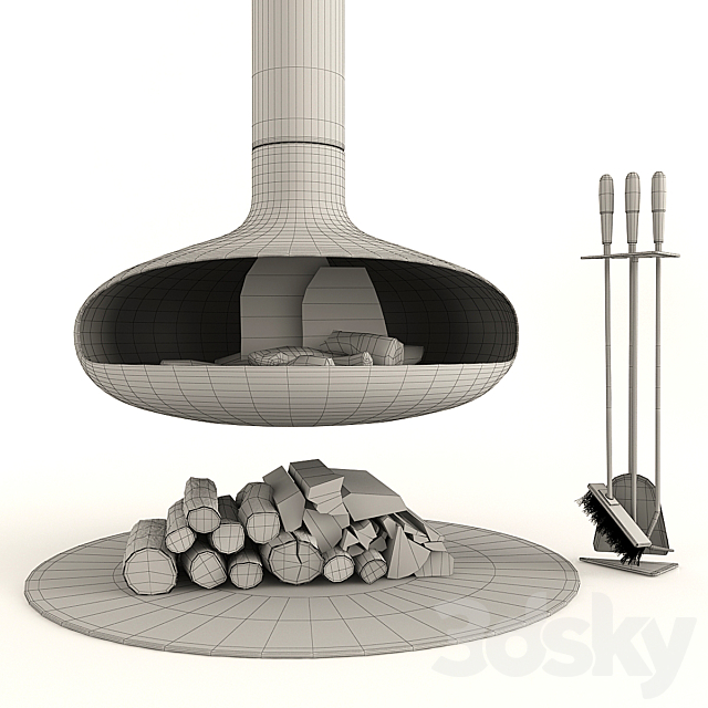 Fireplace_Modern_Focus 3DS Max Model - thumbnail 3