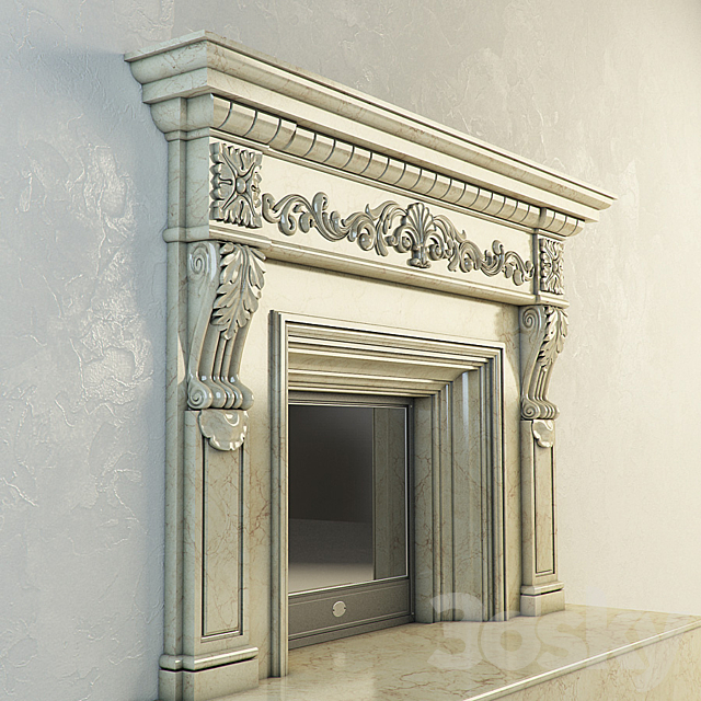 Fireplaces classical 3ds Max - thumbnail 1