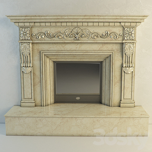 Fireplaces classical 3ds Max - thumbnail 2