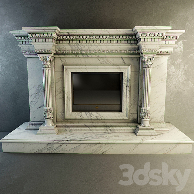 Fireplaces classical 3ds Max - thumbnail 1