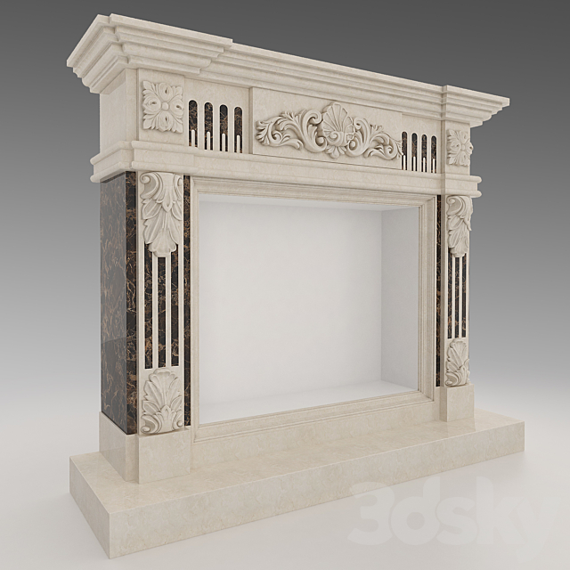 fireplaces. classical 3DSMax File - thumbnail 1