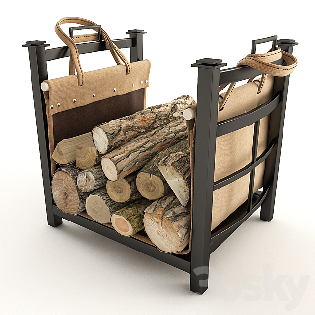 Firewood for fireplace 3ds Max - thumbnail 1